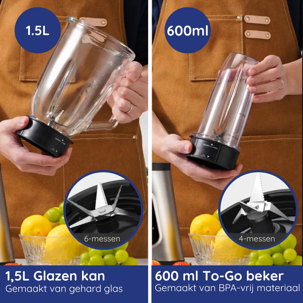 Safecourt Kitchen Blender review: 1300W voor ijs crushen