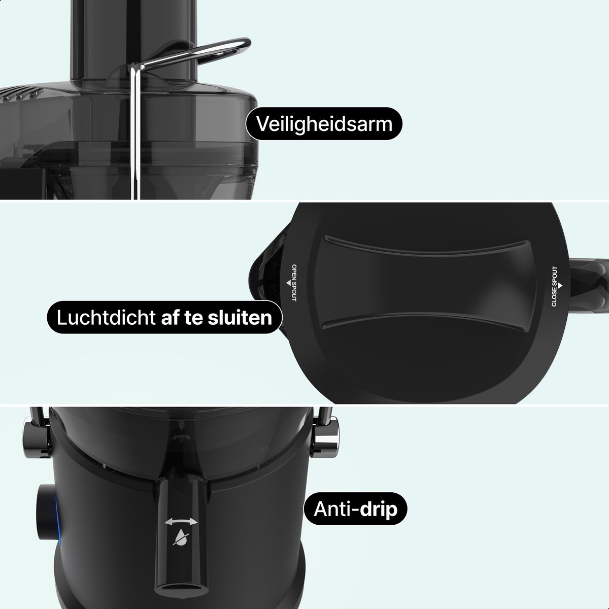 Sapcentrifuge - Voor Groenten en Fruit - Juicer - 1200W - 1.25 L - 3 snelheden - Vivid Green review: snel sap persen, beste koop