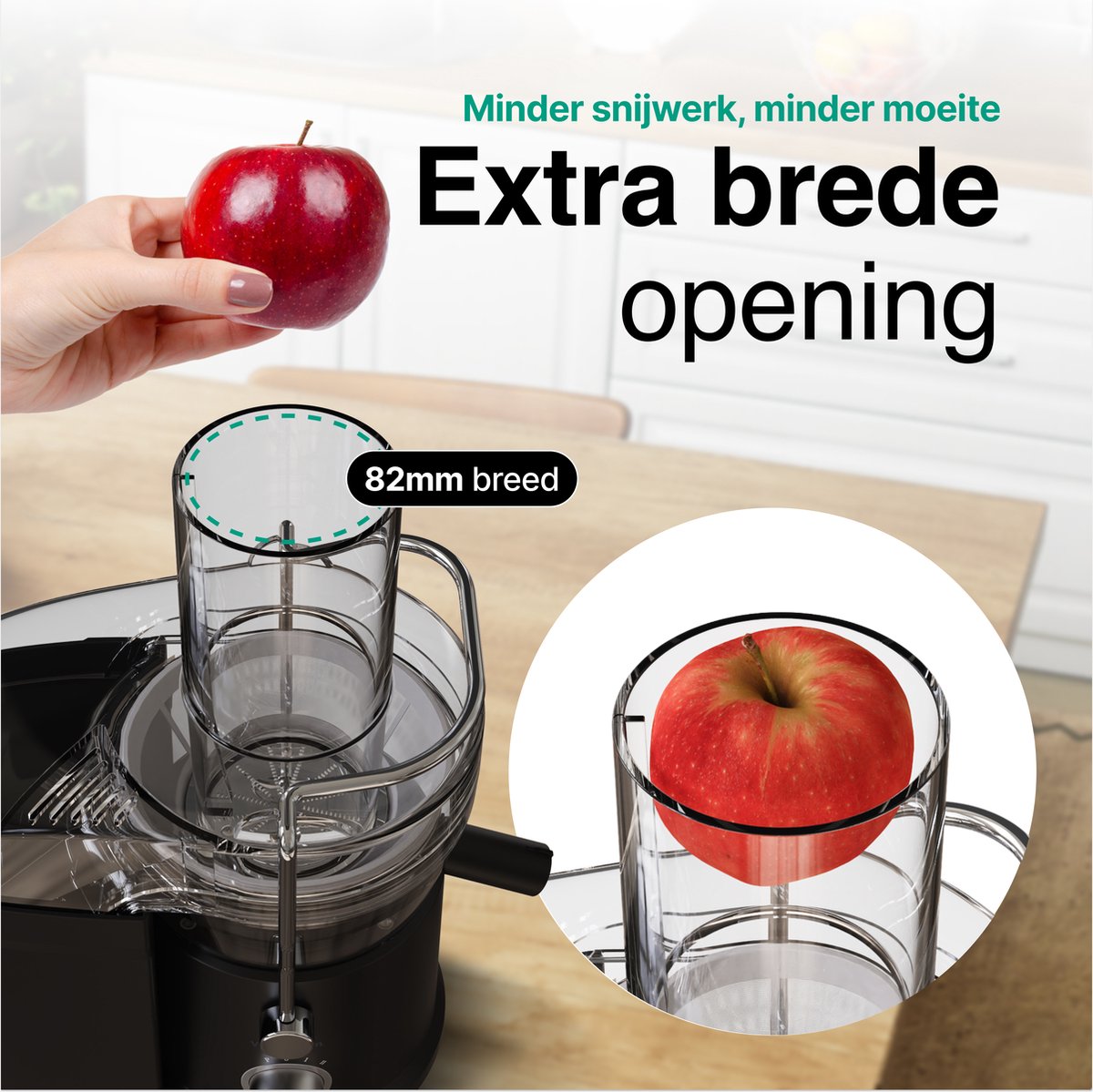 Sapcentrifuge - Voor Groenten en Fruit - Juicer - 1200W - 1.25 L - 3 snelheden - Vivid Green review: snel sap persen, beste koop