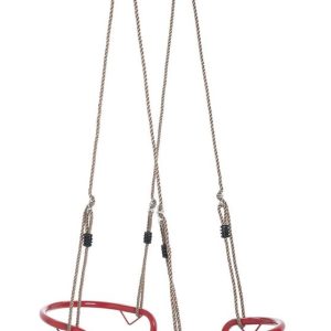 Schommel duozit metaal+hout rood review stevige tuinschommel