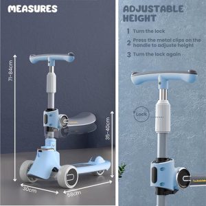 Scooter met Zitje voor Kinderen review: opvouwbare scooter, led