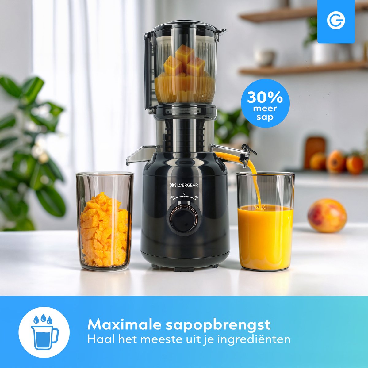 Slowjuicer XL 1000ml review: koud persen met 104mm vulopening