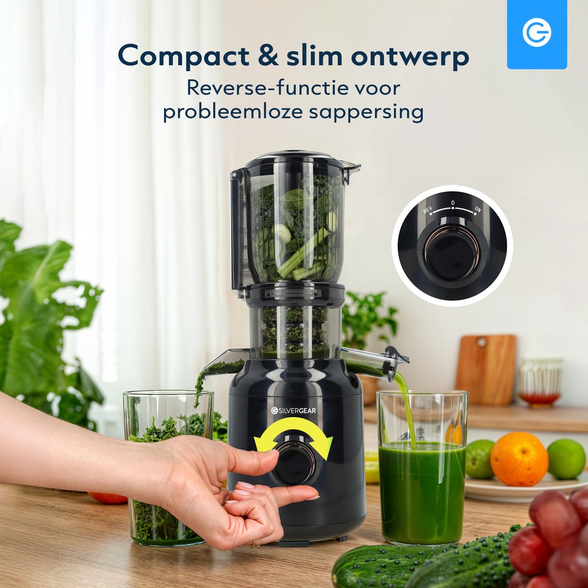 Slowjuicer XL 1000ml review: koud persen met 104mm vulopening