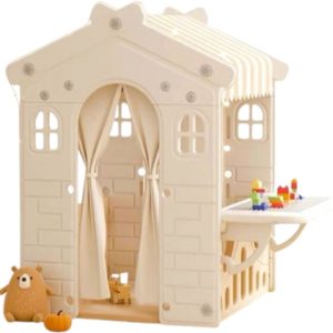 Speelhuis XL Crème/Beige voor binnen en buiten - Peuter - Kleuter review