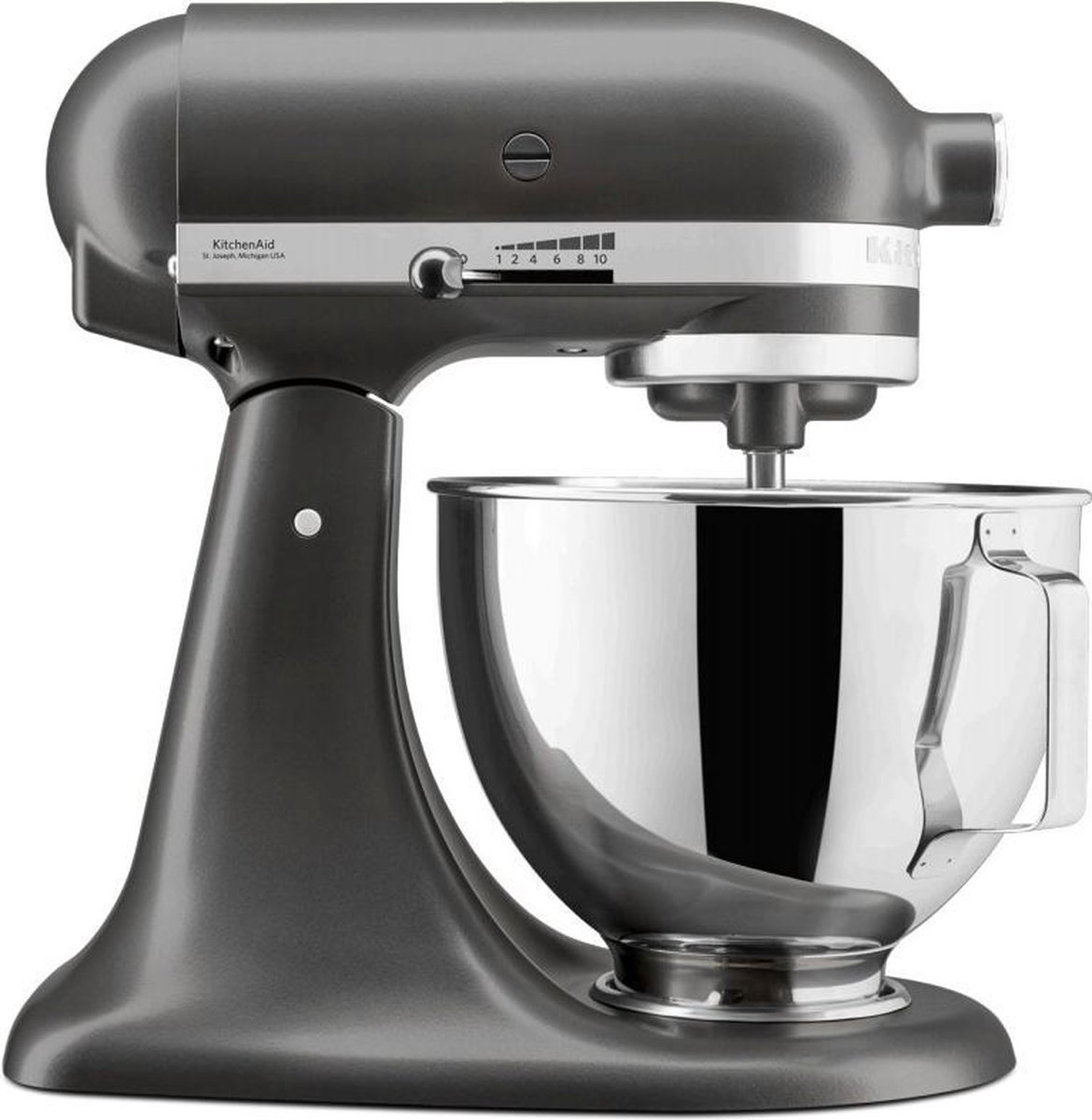 Test: KitchenAid Keukenrobot met kantelbare kop 4,3L - Artisan 5KSM95PSESZ - Slate voor deeg kneden, standmixer