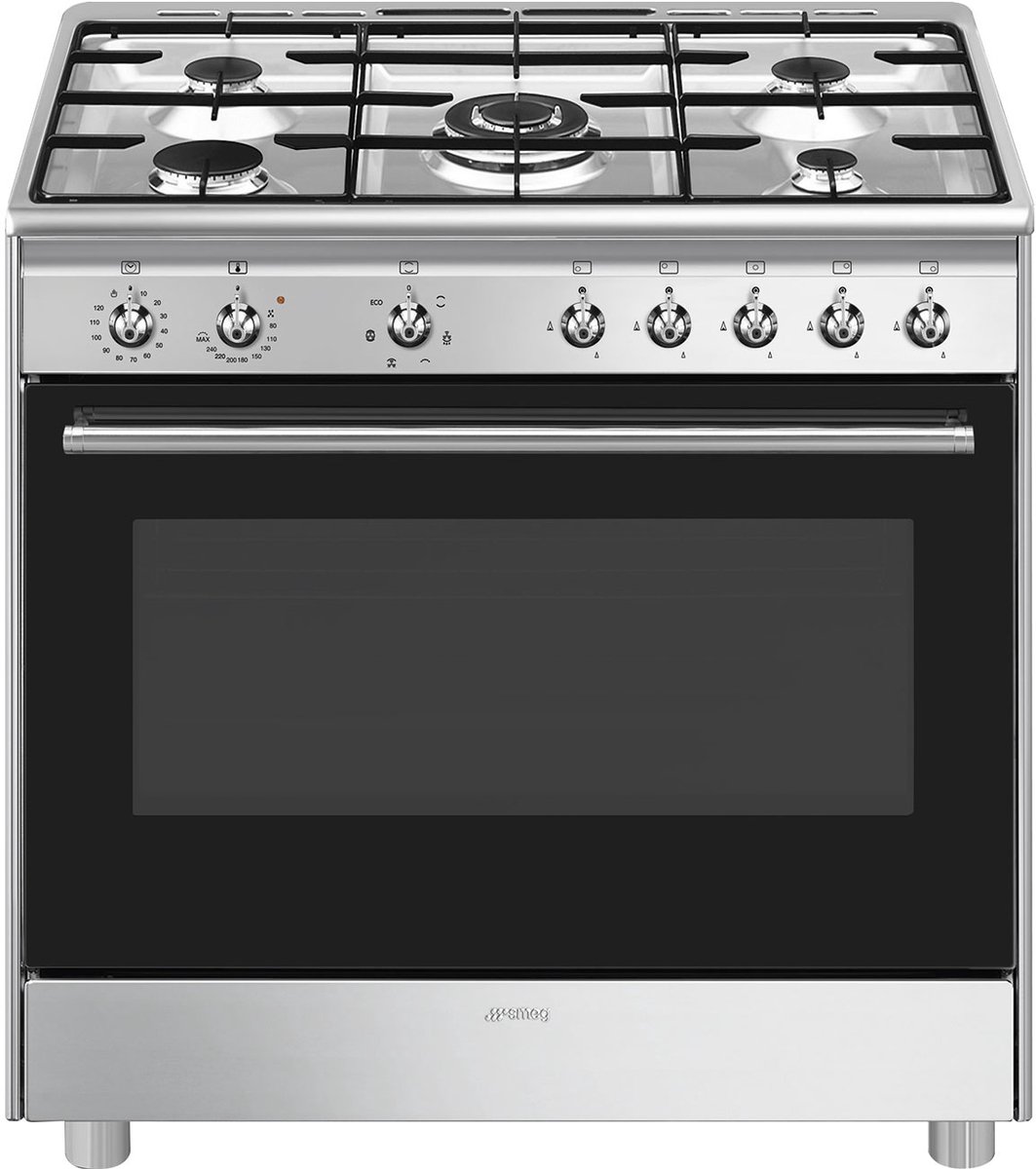 Test wok SMEG CX91GMXNLK - Gasfornuis - 90 cm - RVS - 5 kookzones