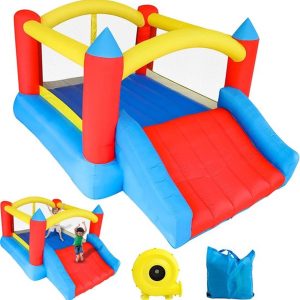 Thuys – Springkasteel – Springkussen – Met Glijbaan – Waterpret Speelgoed Buiten – Waterglijbaan Opblaasbaar – Met Blower – Multicolour review: waterpret in de tuin