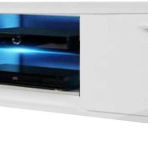 TV meubel kast - dressoir - 140 cm breed - wit test: opbergruimte