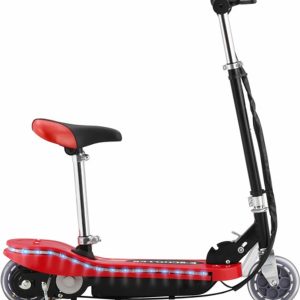 vidaXL Step elektrisch met zitje en LED 120 W rood review veilig