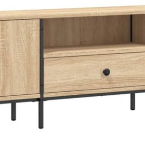 vidaXL - Tv-meubel - met - lade - 200x25x44 - cm - bewerkt - hout - sonoma - eikenkleur review: veel opbergruimte woonkamermeubel