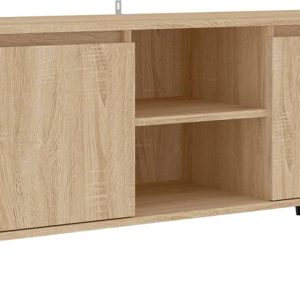 vidaXL - Tv-meubel - met - metalen - poten - 103,5x35x50 - cm - sonoma - eikenkleurig review: compacte opbergruimte voor woonkamer