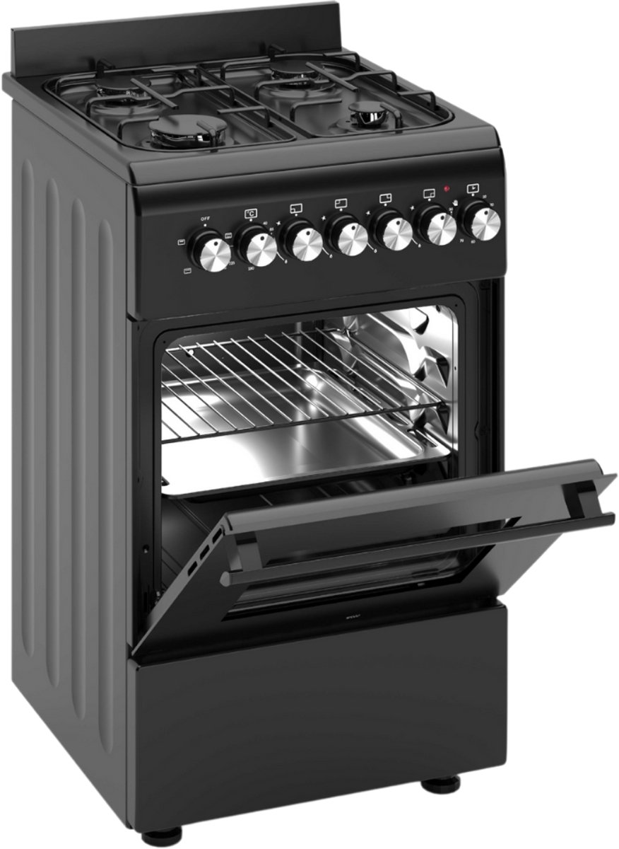 Wiggo WO‑E505R(BB) review: vrijstaand gasfornuis, 52 liter oven