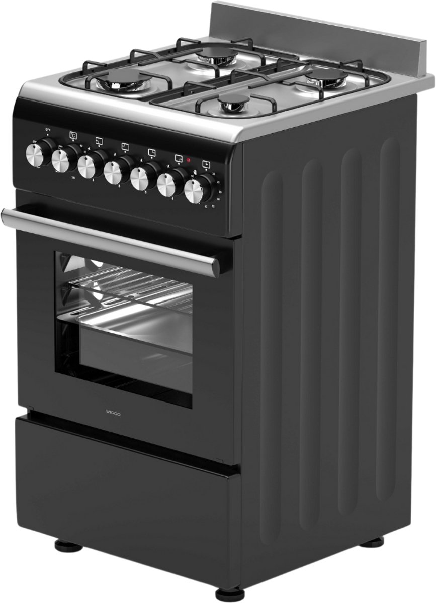 Wiggo WO‑E505R(BX) review: 50 cm gasfornuis met 52L oven