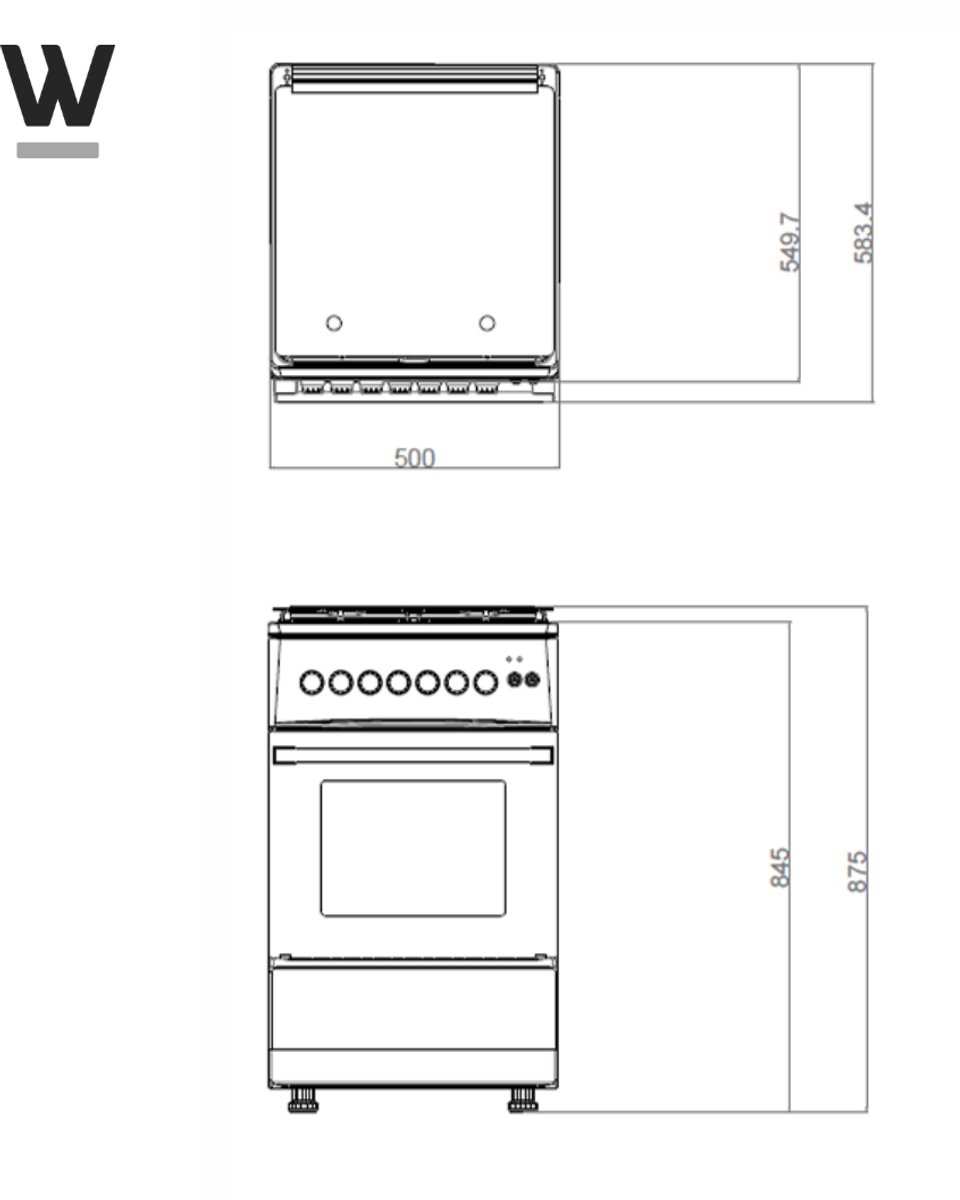 Wiggo WO‑E505R(BX) review: 50 cm gasfornuis met 52L oven