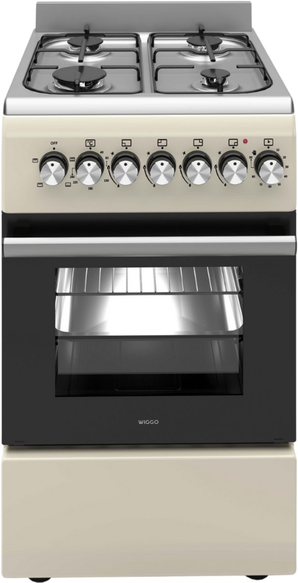 Wiggo WO‑E505R(CX) review: vrijstaand gasfornuis, 52L oven