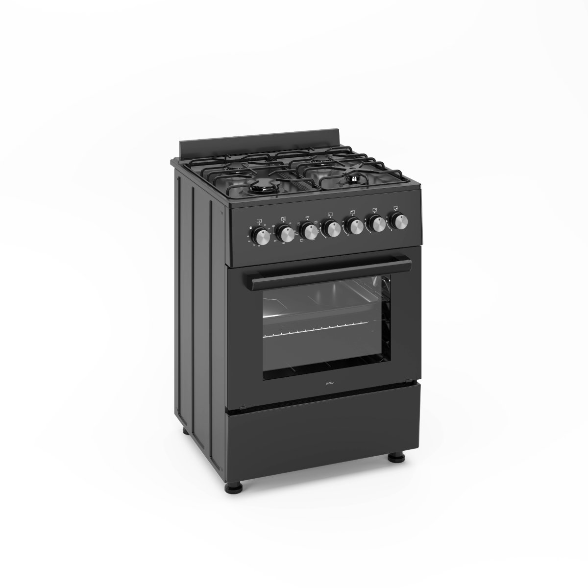 Wiggo WO-E606A(BB) review: gasfornuis met 66 liter oven, 4 pitten