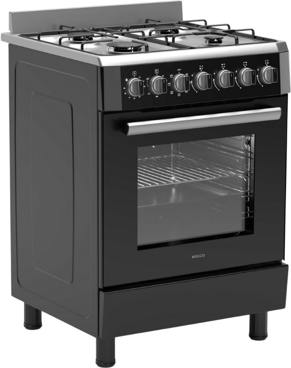 Wiggo - WO-E609R(BX) review: grote 66L oven, 4-pits gasfornuis