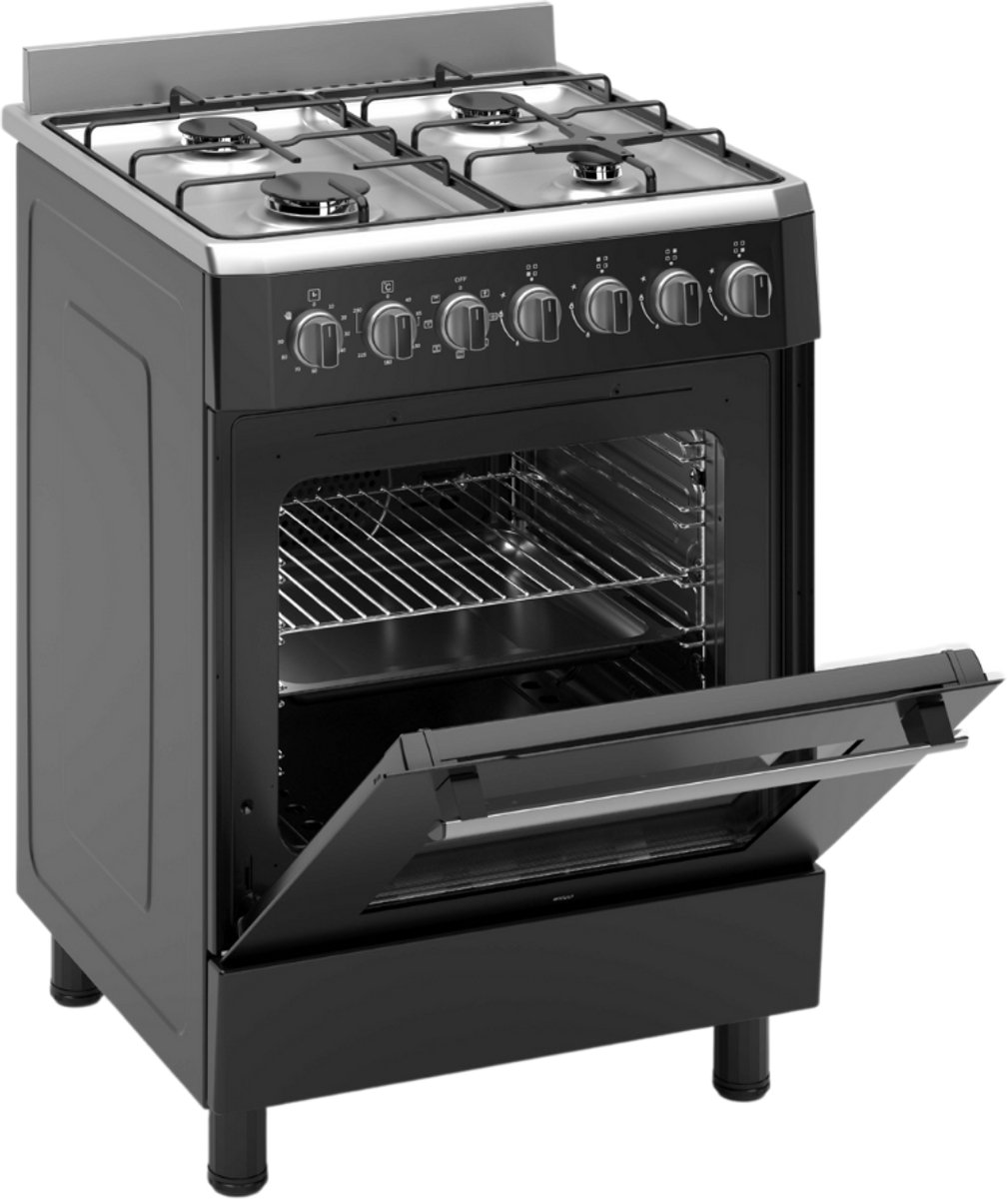 Wiggo - WO-E609R(BX) review: grote 66L oven, 4-pits gasfornuis