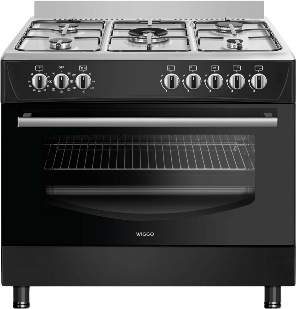 Wiggo WO‑E905R(BX) review: 90 cm gasfornuis, sneller wokken