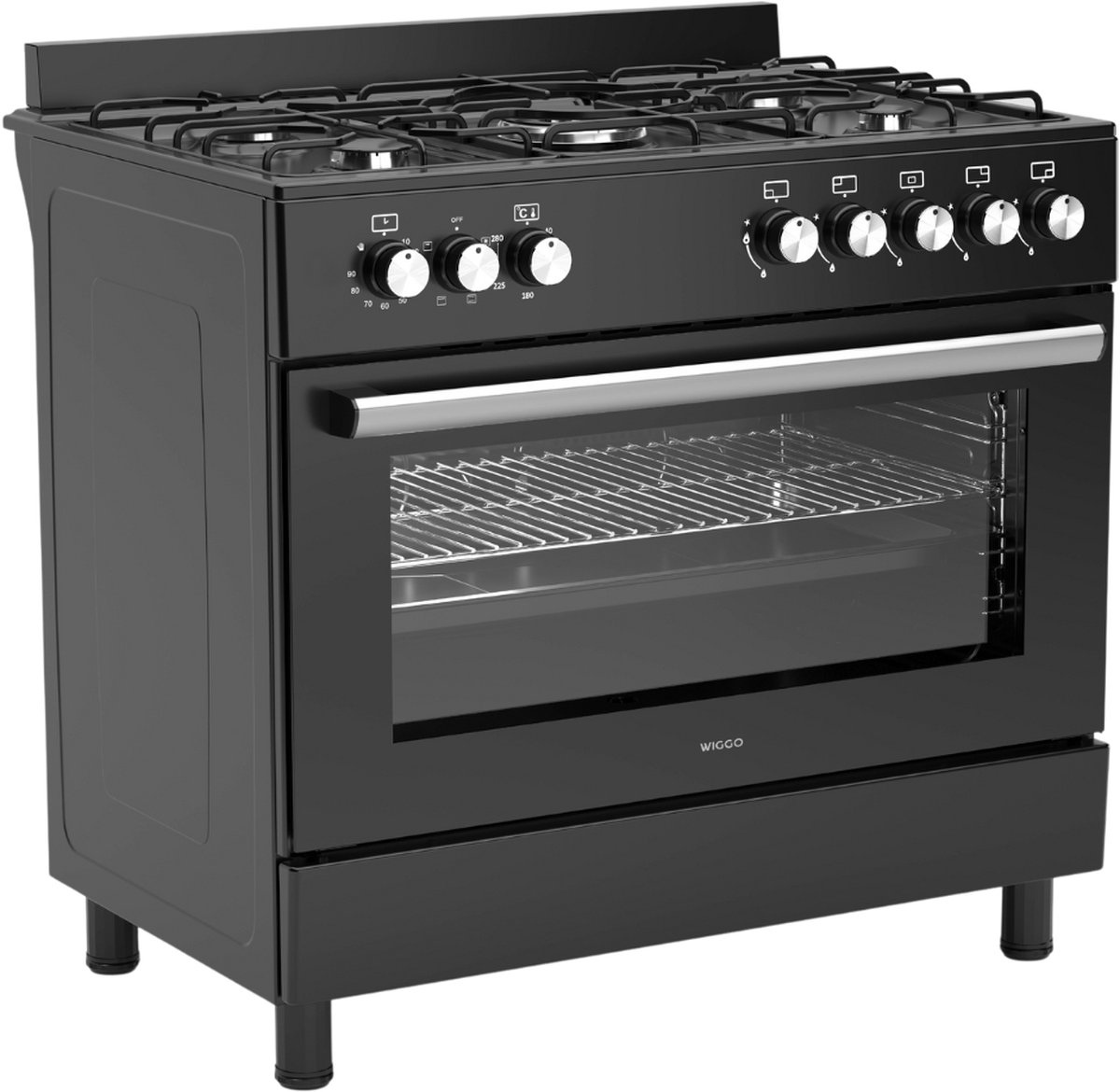 Wiggo WO-E906B(BB) review: 110 liter oven, vrijstaand gasfornuis