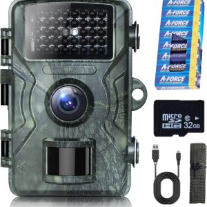Wildcamera met nachtzicht - Voor Buiten - Incl.32GB SD - 8 Batterijen review beveiliging