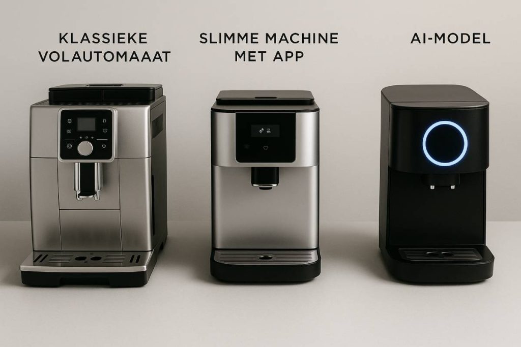 Vergelijking AI koffiezetapparaat vs slimme koffiemachine vs klassieke volautomaat
