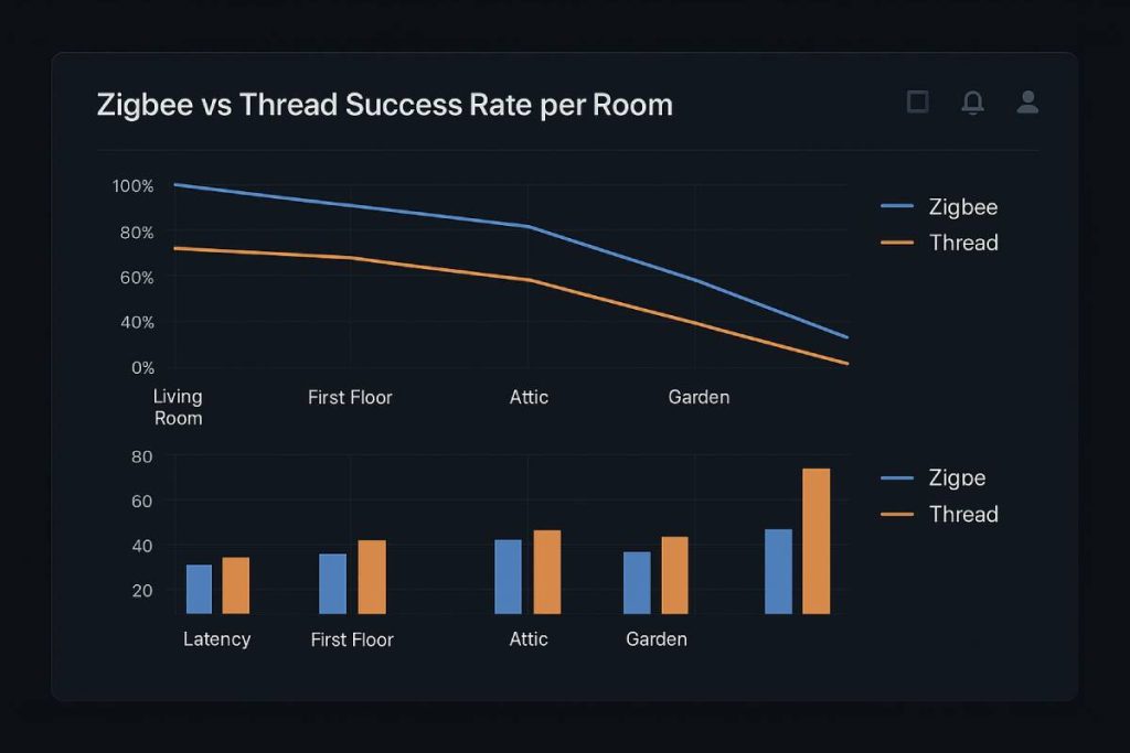 Resultaten – hoe deden Zigbee en Thread het in de praktijk?