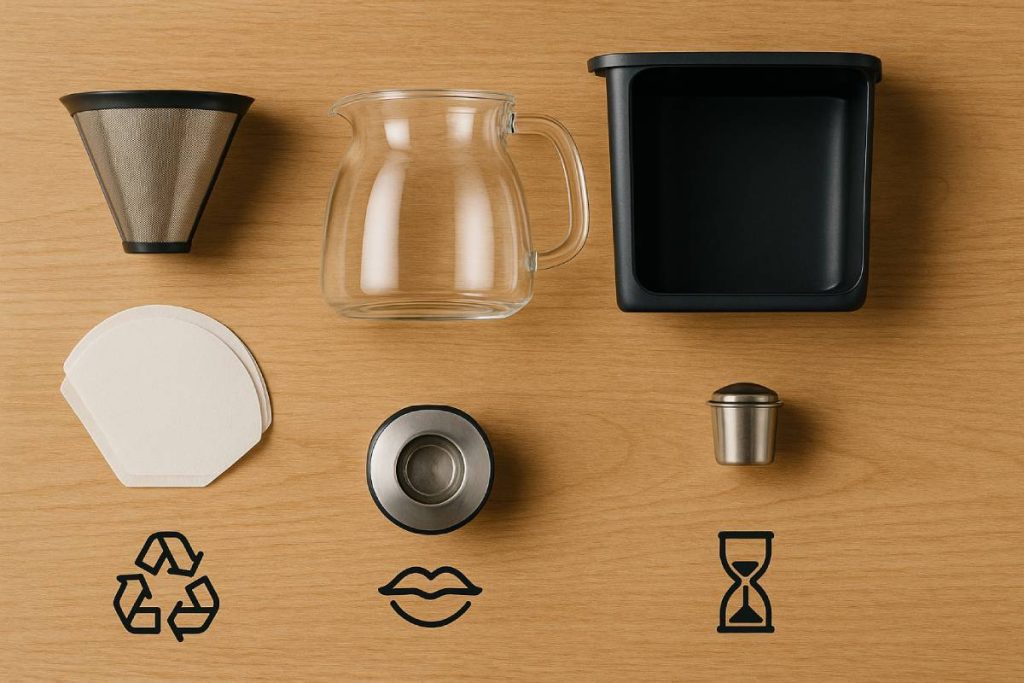 Welke materialen kom je tegen in koffiezetapparaten?