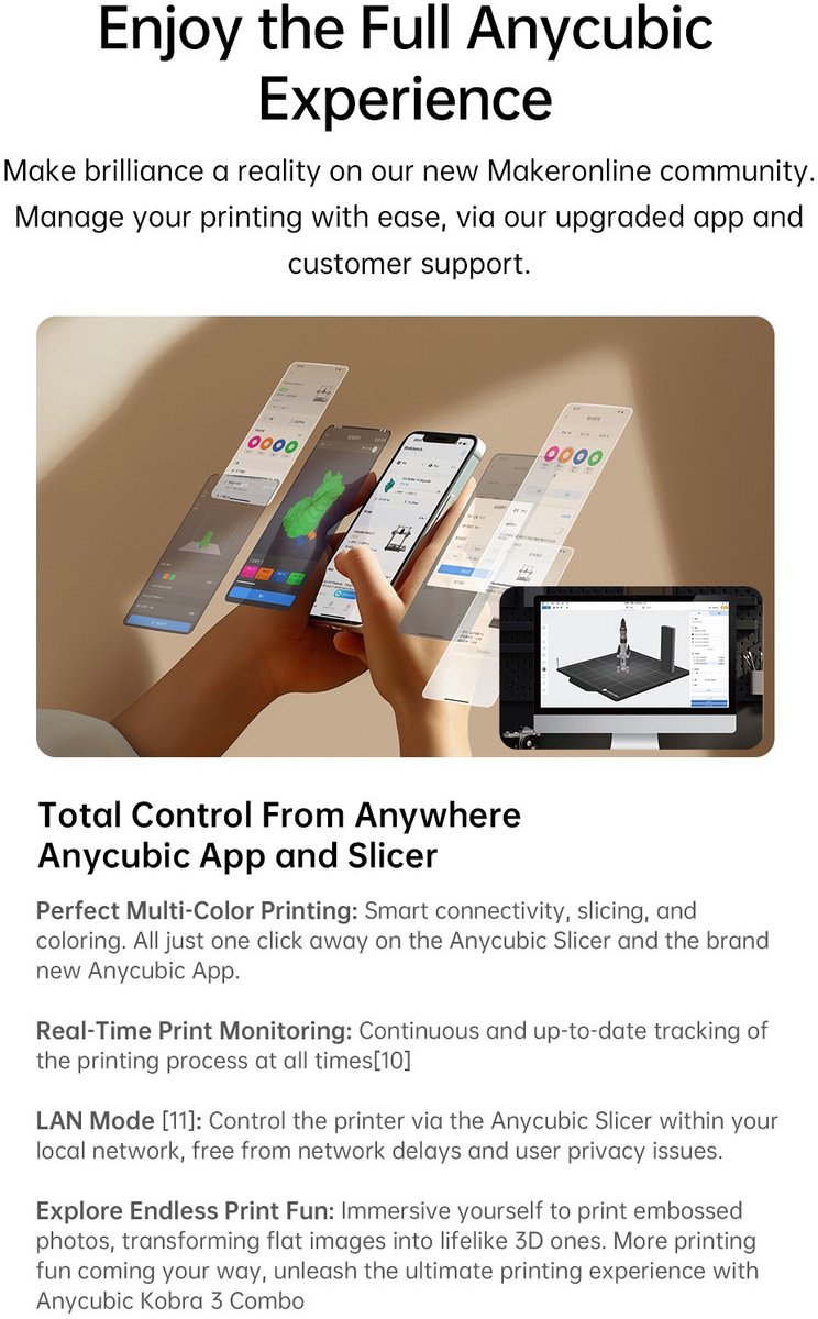 Anycubic Kobra 3 Combo review: kleurechte 3D-printer met Pantone