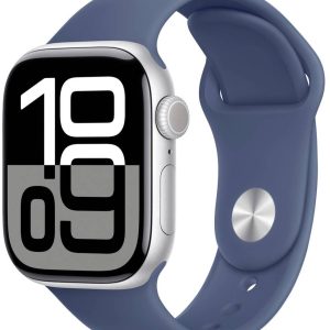 Apple Watch Series 10 - Wifi - 42mm - Zilveren Aluminium Case met Denim Sportbandje - S/M test: smartwatch met hartslagmeting