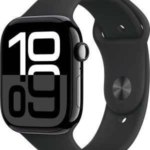 Apple Watch Series 10 - Wifi - 46mm - Zwarte Aluminium Case met Zwart Sportbandje - S/M review: nauwkeurige hartslagmeting en fitness-smartwatch