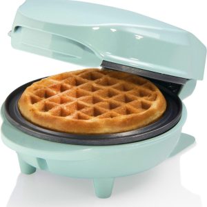 Bestron Wafelijzer - AMW500M - 550W - Mini wafel - Anti aanbaklaag - Blauw test: sneller bakken, keukenapparaat