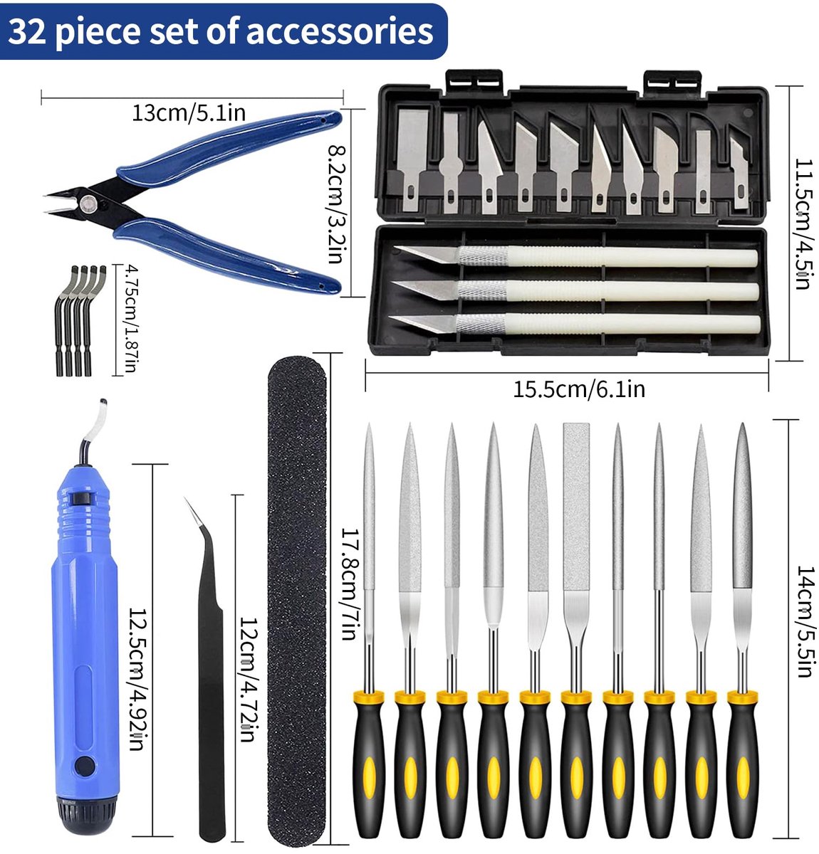 Boraboi® Complete Gereedschapsset voor 3D-Printen en Modelbouw met 32 Onderdelen review: sneller supports verwijderen, 3D-printer accessoires