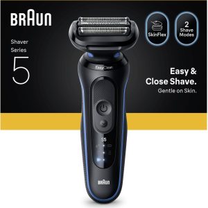 Braun Series 5 Elektrisch Scheerapparaat - Tot 50 min - 52-B1000S - Blauw review, lange accuduur