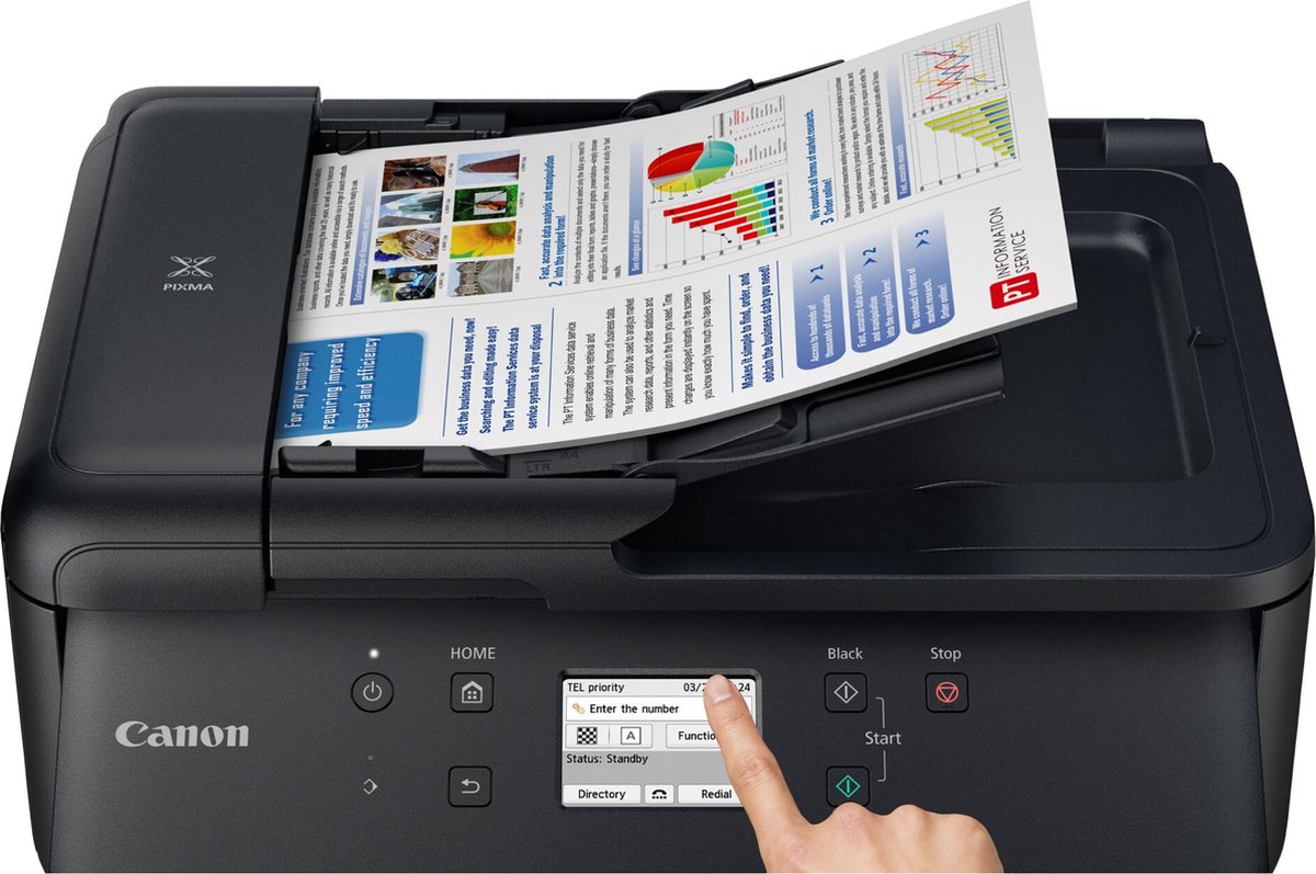 Canon PIXMA TR7650 - All-in-One Inkjetprinter - Zwart test duplex