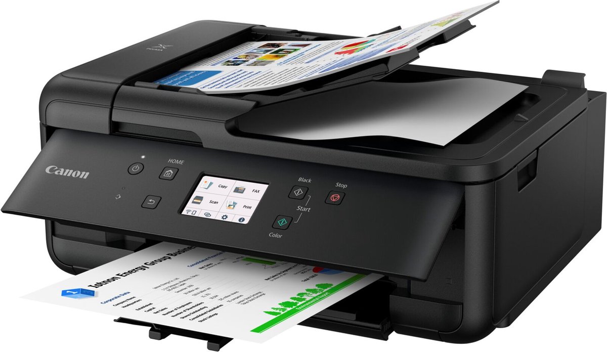 Canon PIXMA TR7650 - All-in-One Inkjetprinter - Zwart test duplex
