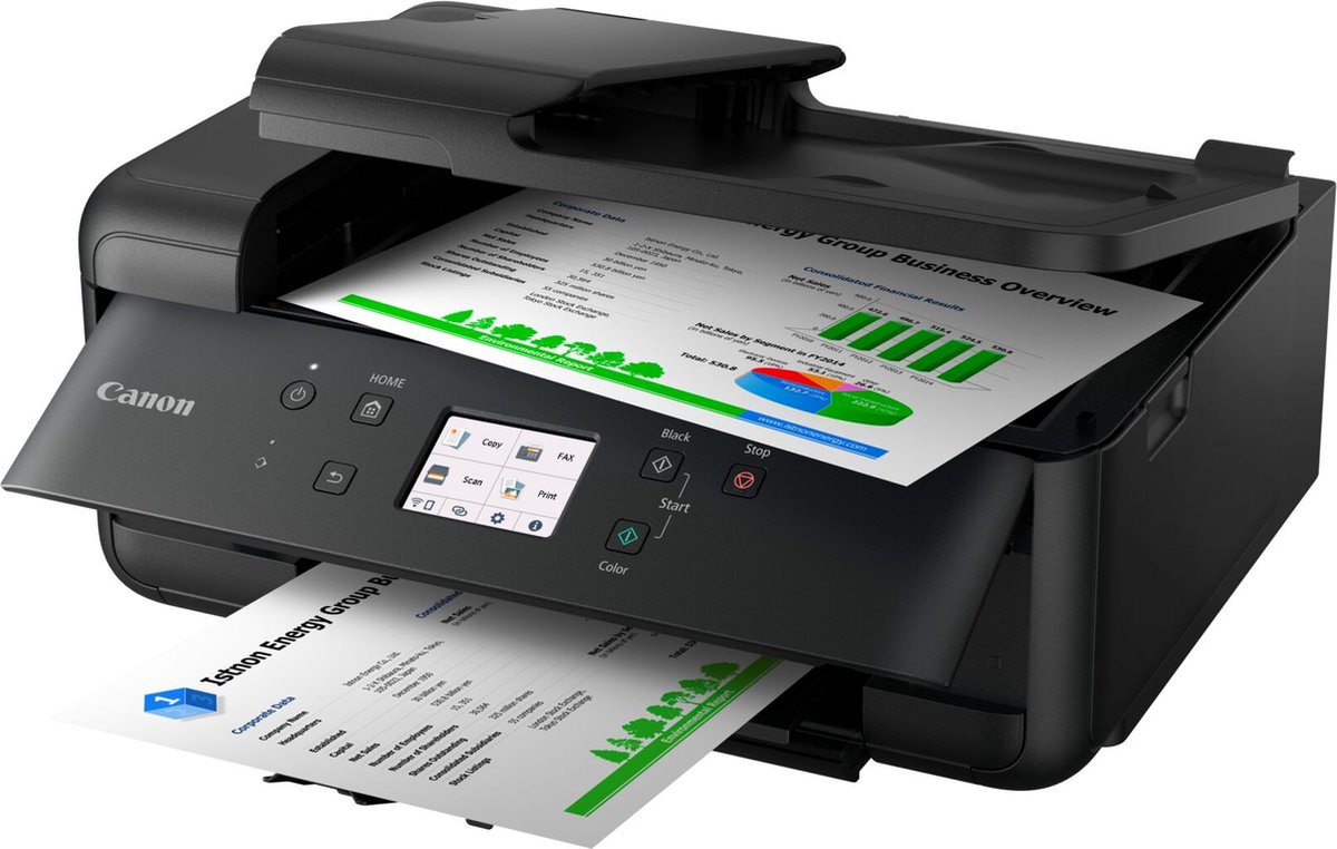 Canon PIXMA TR7650 - All-in-One Inkjetprinter - Zwart test duplex