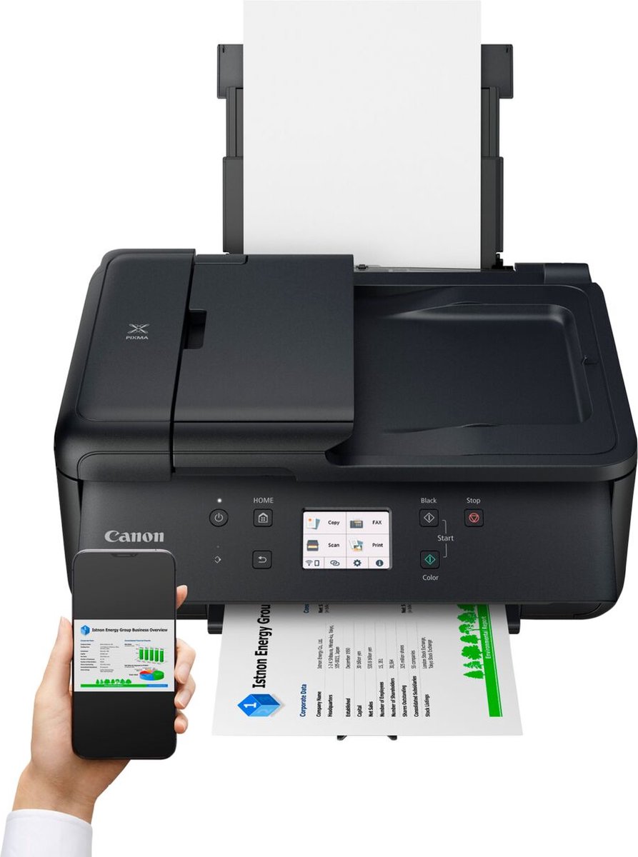 Canon PIXMA TR7650 - All-in-One Inkjetprinter - Zwart test duplex