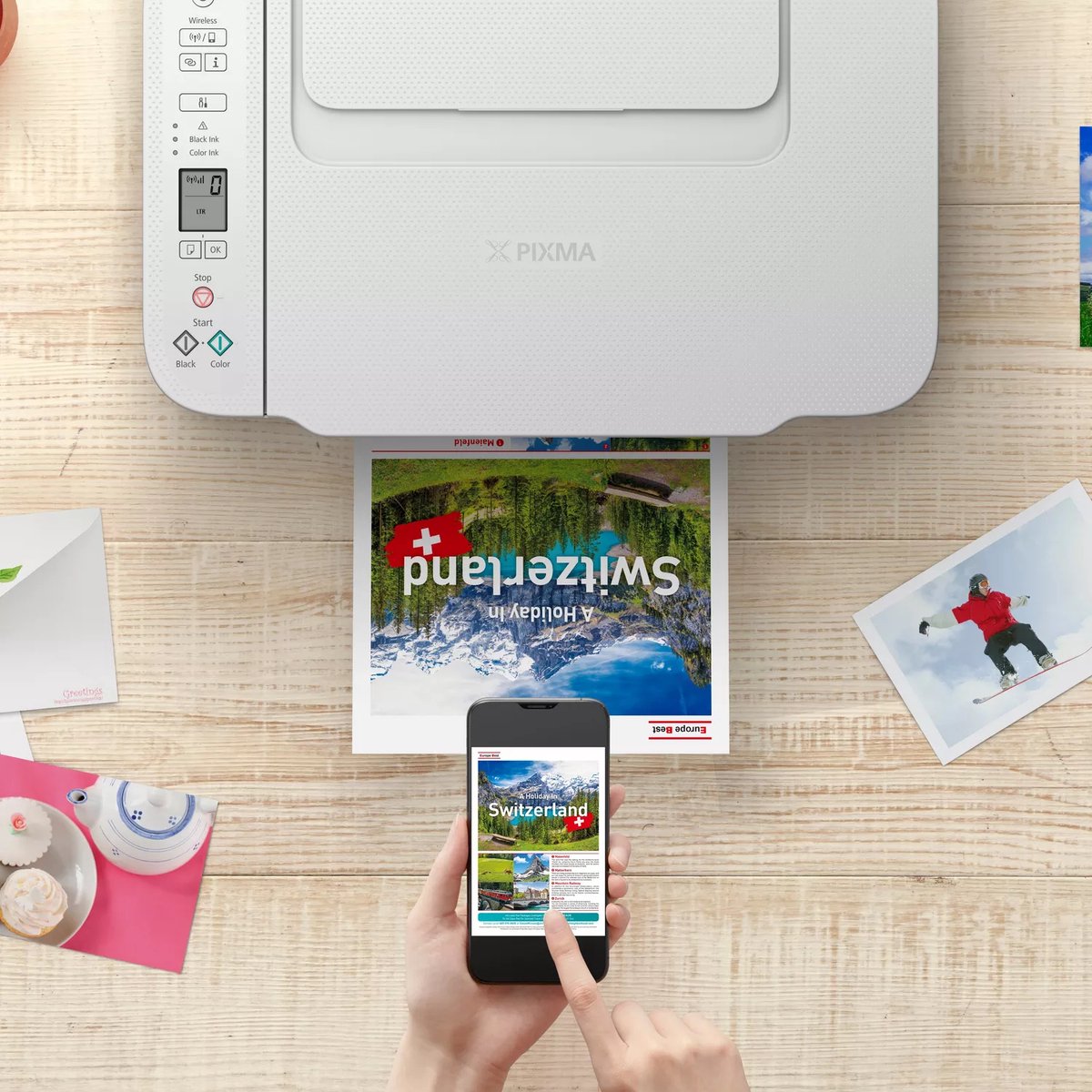 Canon PIXMA TS3751i - All-in-One Inkjetprinter - Wit test Wi-Fi