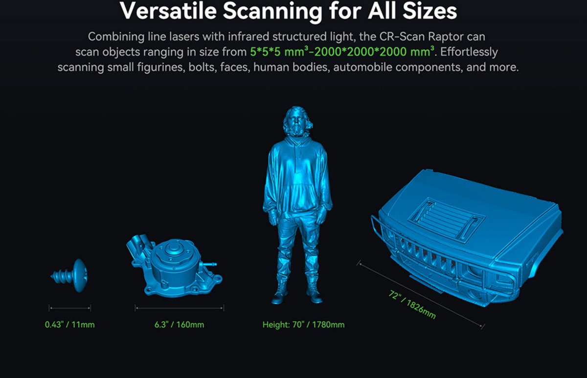 Creality Raptor 3D scanner review: 0,02 mm precisie voor CAD