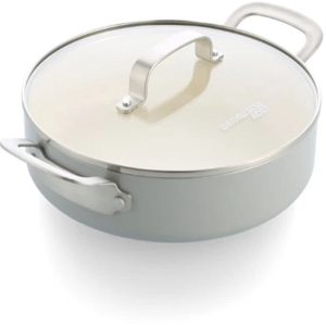 Dagelijkse Kost Jeroen Meus Proline stoofpan met deksel met keramische antikleef - Ø 24cm review: makkelijk schoonmaken, inductie