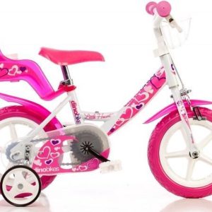 Dino Little Heart - Kinderfiets 12 Inch - van 2-4 Jaar - met Zijwieltjes - Meisjesfiets Wit review: stabiel fietsen, veiligheid