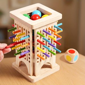 Dutchers® 3-in-1 Houten Stokspel test: kleurherkenning, Montessori