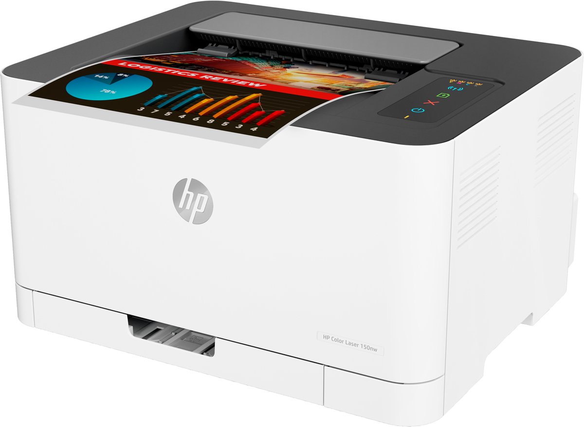HP Color Laser 150nw - Kleuren Laserprinter - Wit test met wifi