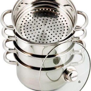 Kinghoff 3320 stoompan - Ø24 cm - rvs - alle warmtebronnen test