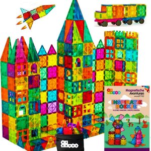 Magnetic Tiles - 132 stuks test: creatief bouwen, STEM leren