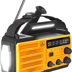 Nereb – Noodradio met Zaklamp - Dynamo - Zonnepaneel - Powerbank - AM/FM test noodpakket