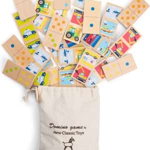 New Classic Toys® Houten Domino Spel met Voertuigen test motoriek