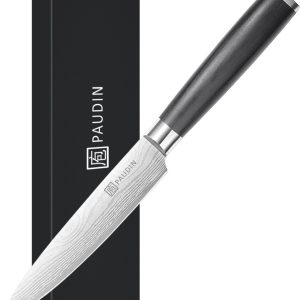 PAUDIN KW5 Officemes 12,5 cm test: scherp snijden, Damascus