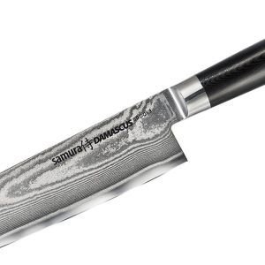 Samura Damascus Nakiri hakmes 167 mm - Damaststaal - G-10 test voor dunne plakjes groente, koksmes